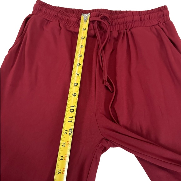 Keep Beauty Red Burgundy Drawstrings Wide Leg Pants Size XL - Picture 13 of 15